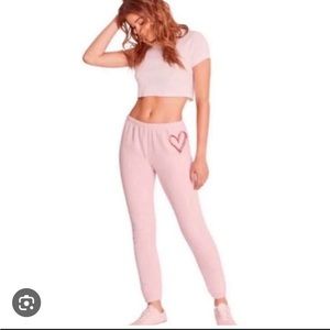 WILDFOX Sketchy Heart Knox Cozy Pants